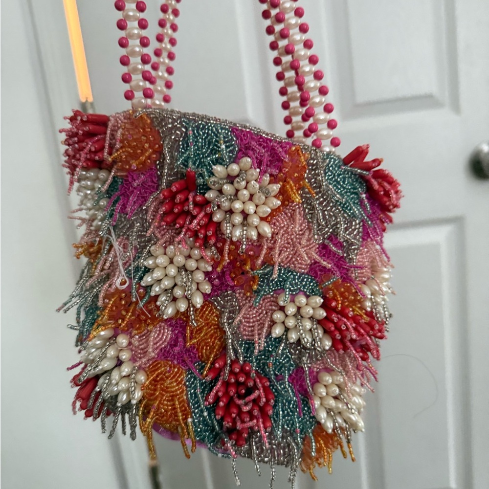 Colorful Beaded Women's Bag handmade
